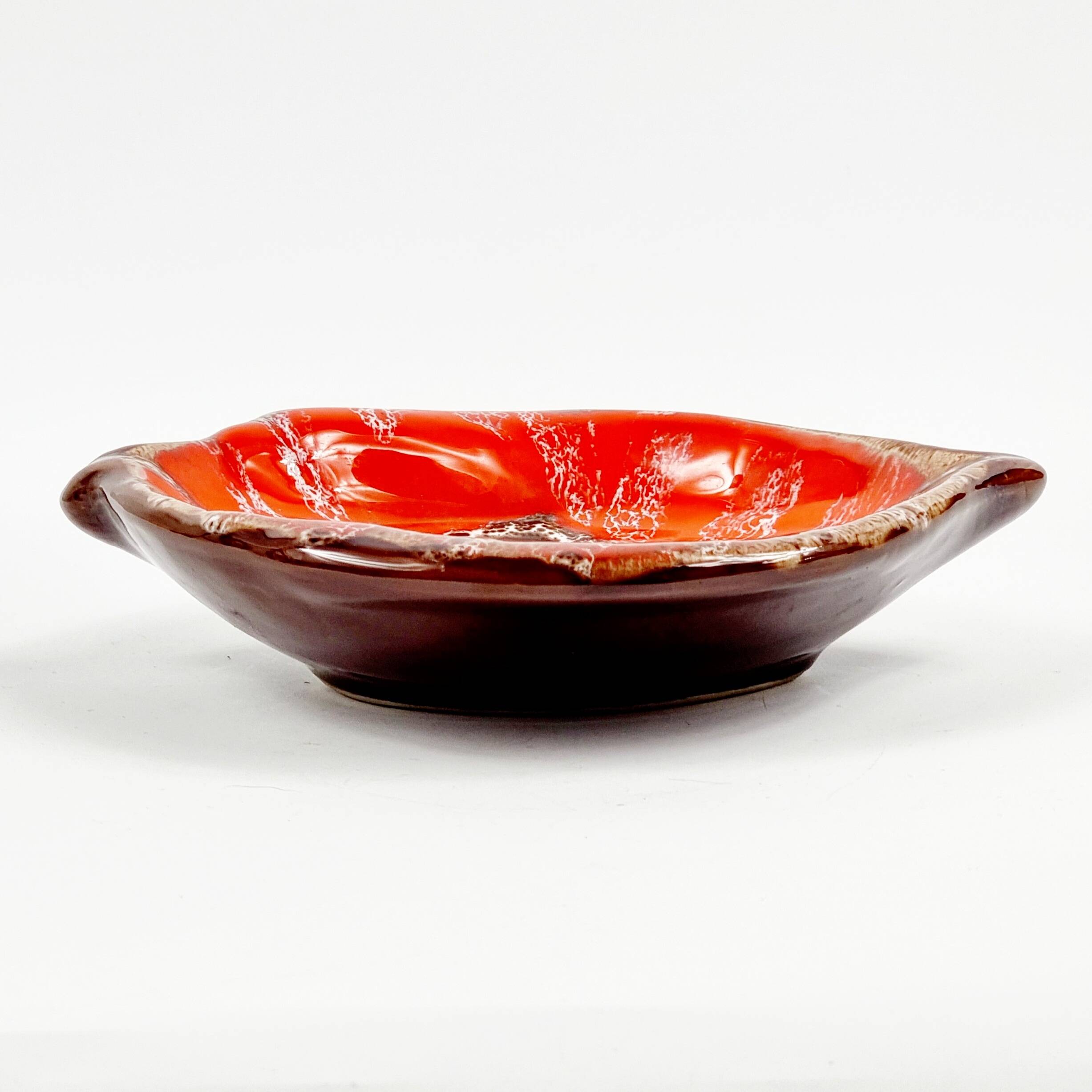 Mid Century Modern Glazed Ceramic Bowl/Catchall from Vallauris, France, 1960s/1970s