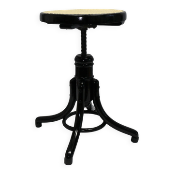 Viennese wicker piano stool, Gebr. Thonet - circa 1900