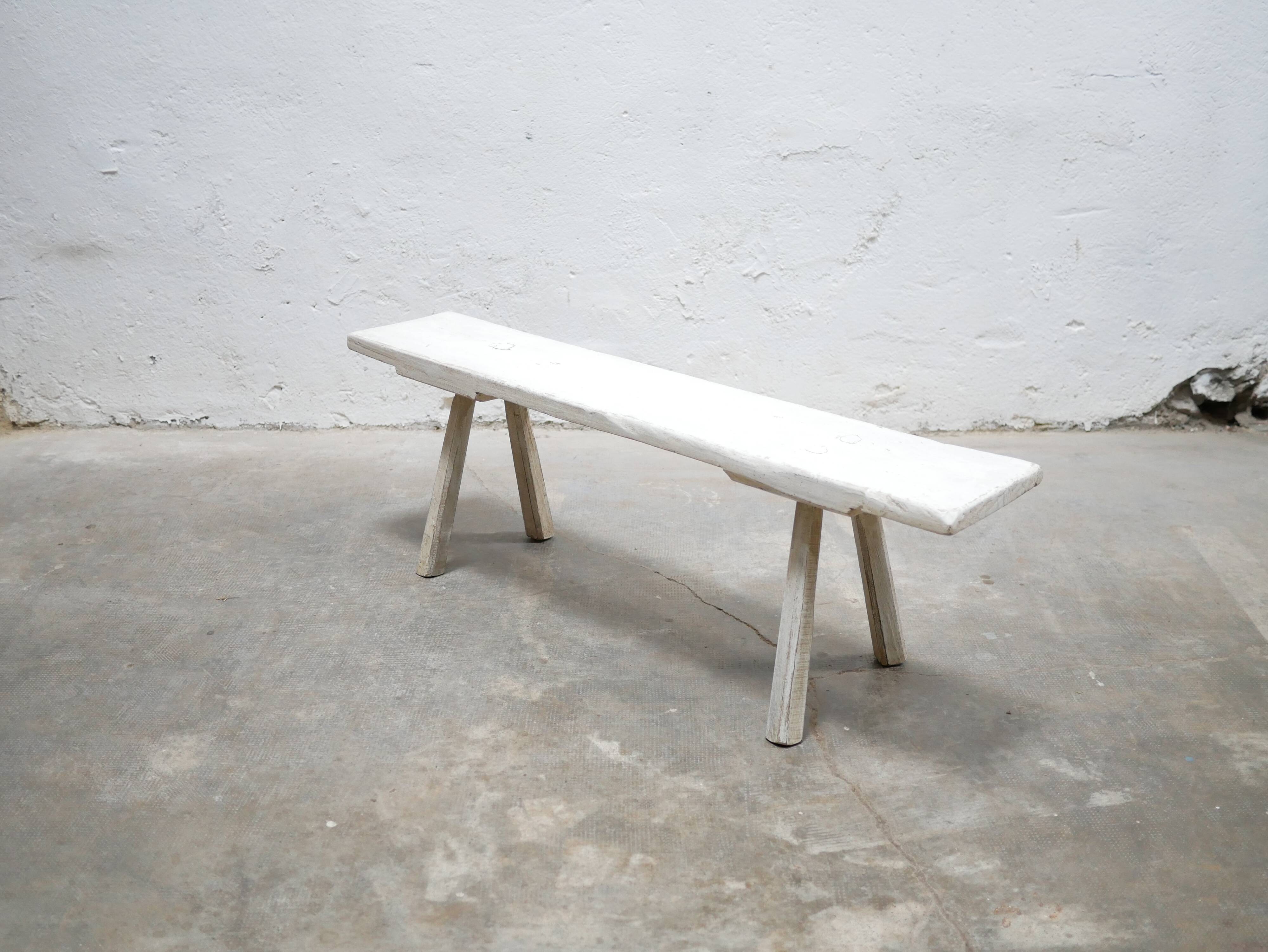 Vintage wooden farmhouse bench