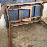 Vintage table 1960's wood and formica with extensions and wooden legs