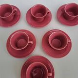 6 tasses et sous-tasses magnet lbp vieux rose