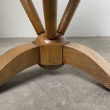 Art deco mirror pedestal table in walnut 1930