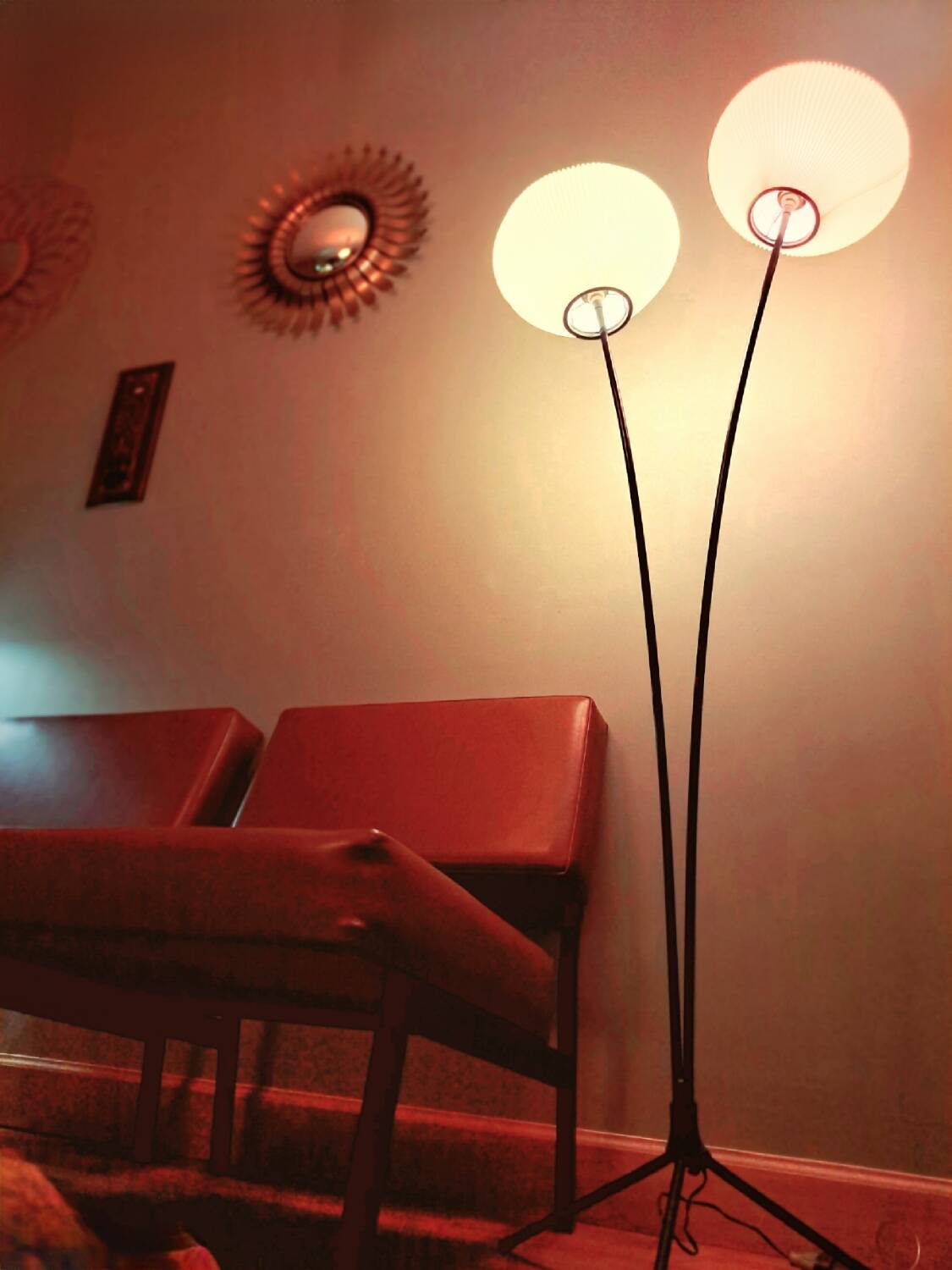 Trio of modular dlg P.Guariche armchairs 1960's