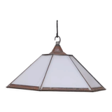 Hexagonal opaline metro light pendant lantern