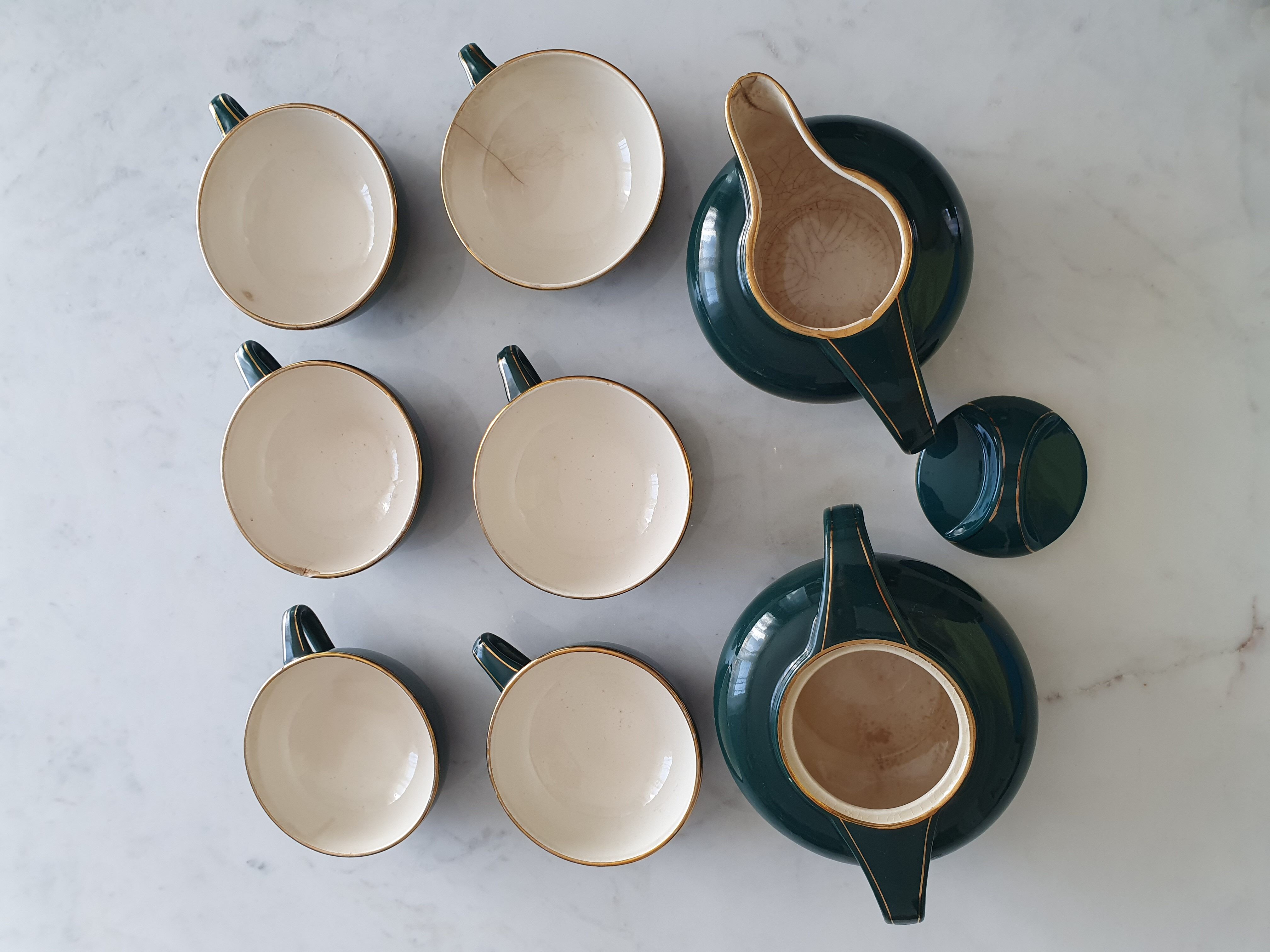 Art Deco tea set earthenware SALINS