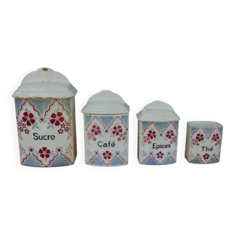Set of 4 Ditmar Urbach spice jars, Made in Czecoslovakia