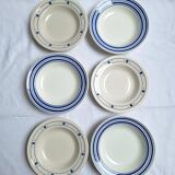 Vintage blue soup plates