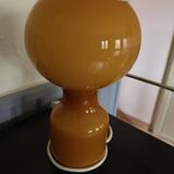Exceptional philips tobruk lamp, honey yellow/champagne, 1970s – color