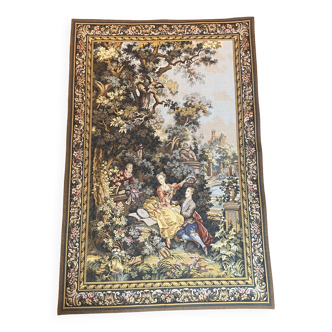18th century Gobelins style tapestry titled The Indiscretion