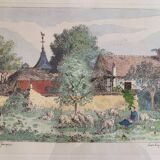 Antique print Marcel Jacque, Barbizon