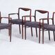 Mid-Century Scandinavian Armchairs in Rosewood by Kai Lyngfeldt-Larsen, 1960s, Set of 4