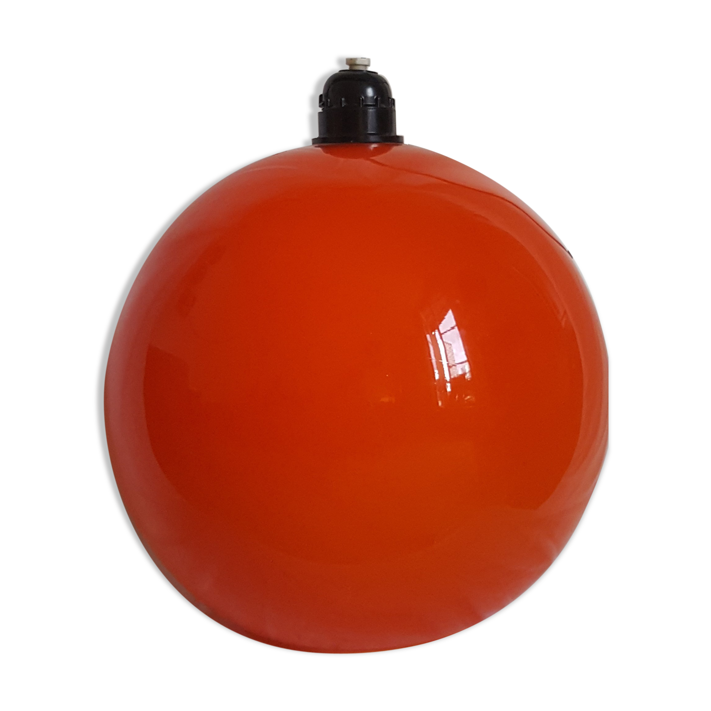 Orange glass hanging lamp