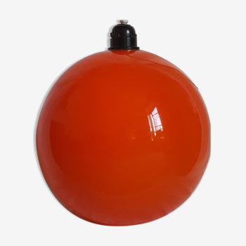 Orange glass hanging lamp