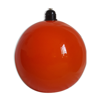 Orange glass hanging lamp