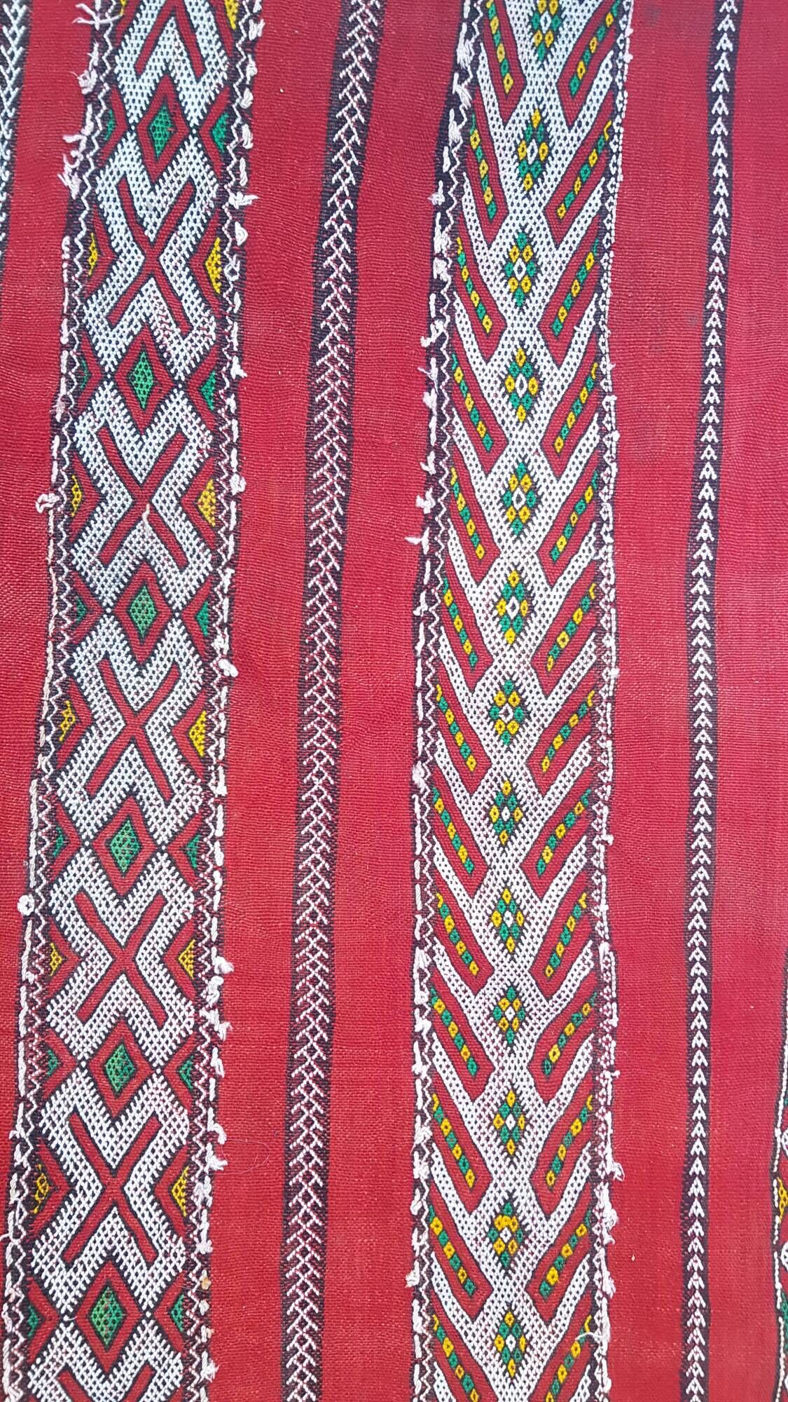 100% Handmade Berber Kilim Rug in Wool 151x231cm