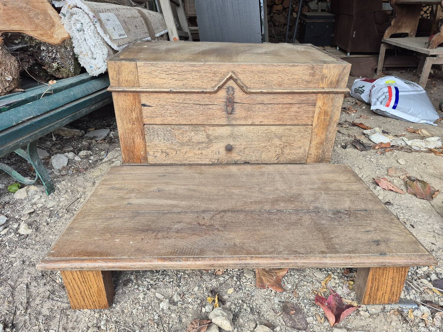 Antique wooden furniture, 2 parts.