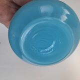 Blue opaline vase with space age rings