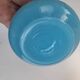 Vase en opaline bleue à anneaux space age