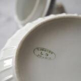 White Limoges porcelain sugar bowl/sugar pot