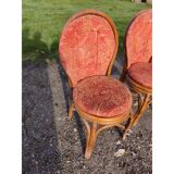 4 vintage rattan chairs