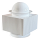 Sergio Asti, postmodern white ceramic vase, Cedit Italy 1970s