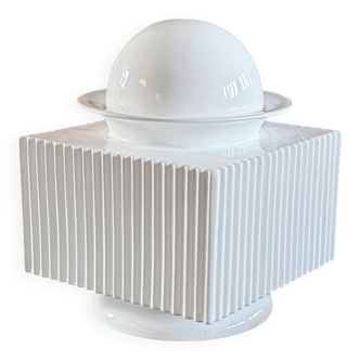 Sergio Asti, postmodern white ceramic vase, Cedit Italy 1970s