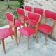 Lot of 6 Scandinavian chairs 50s