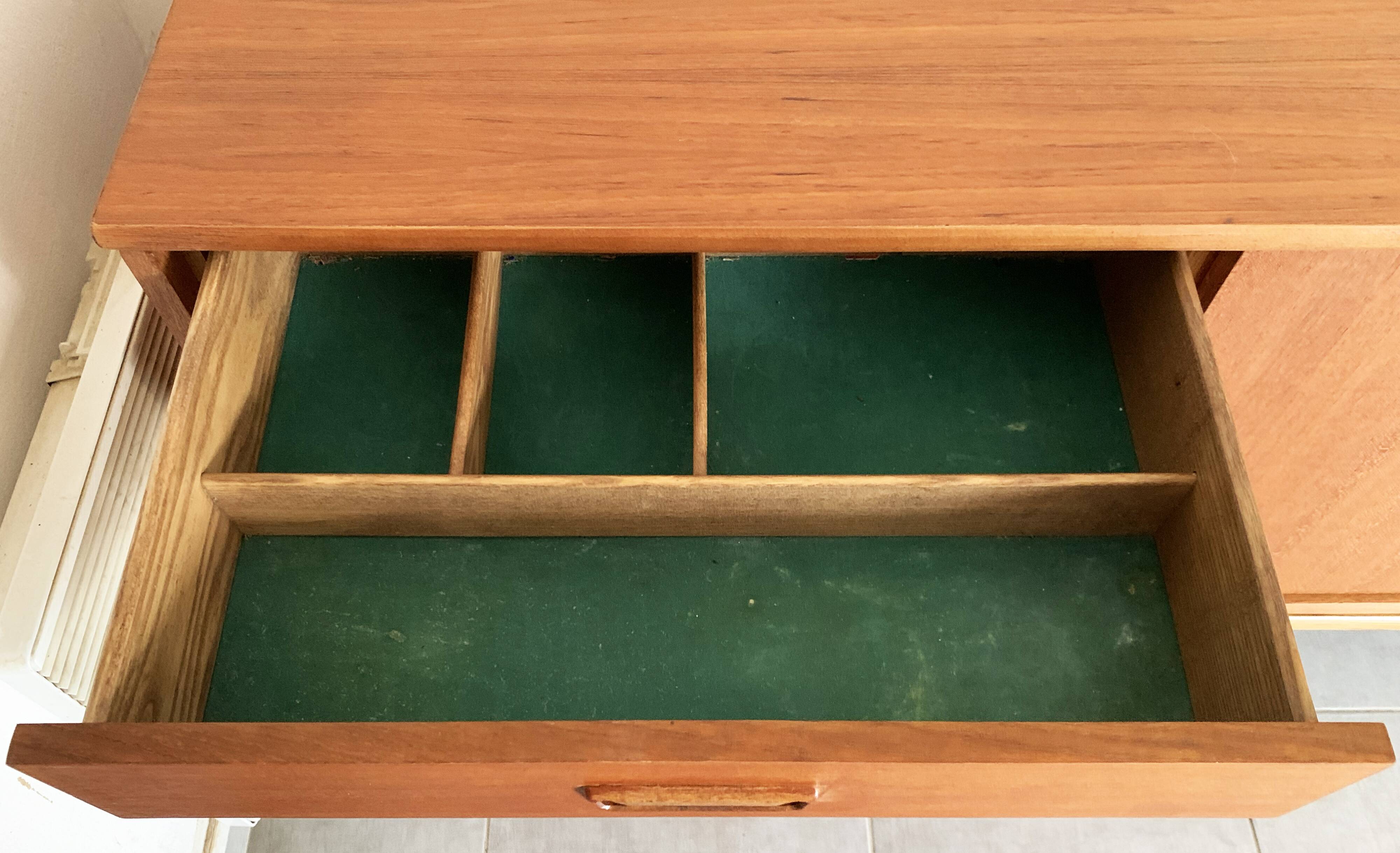 Vintage Scandinavian enfilade from the 60s in teak