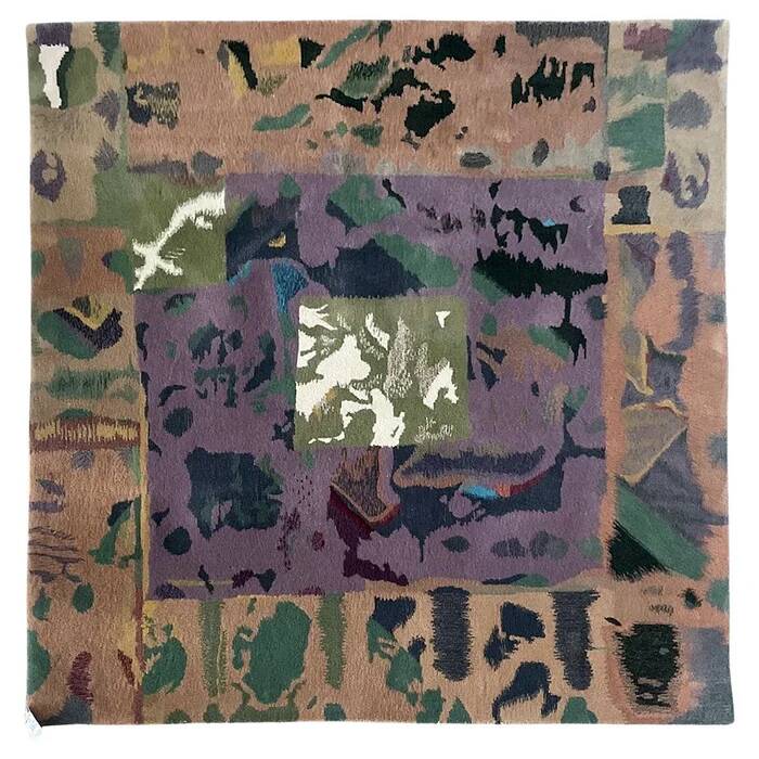 "Claire" Hand tufted rug by Tisca France 1980-1990s