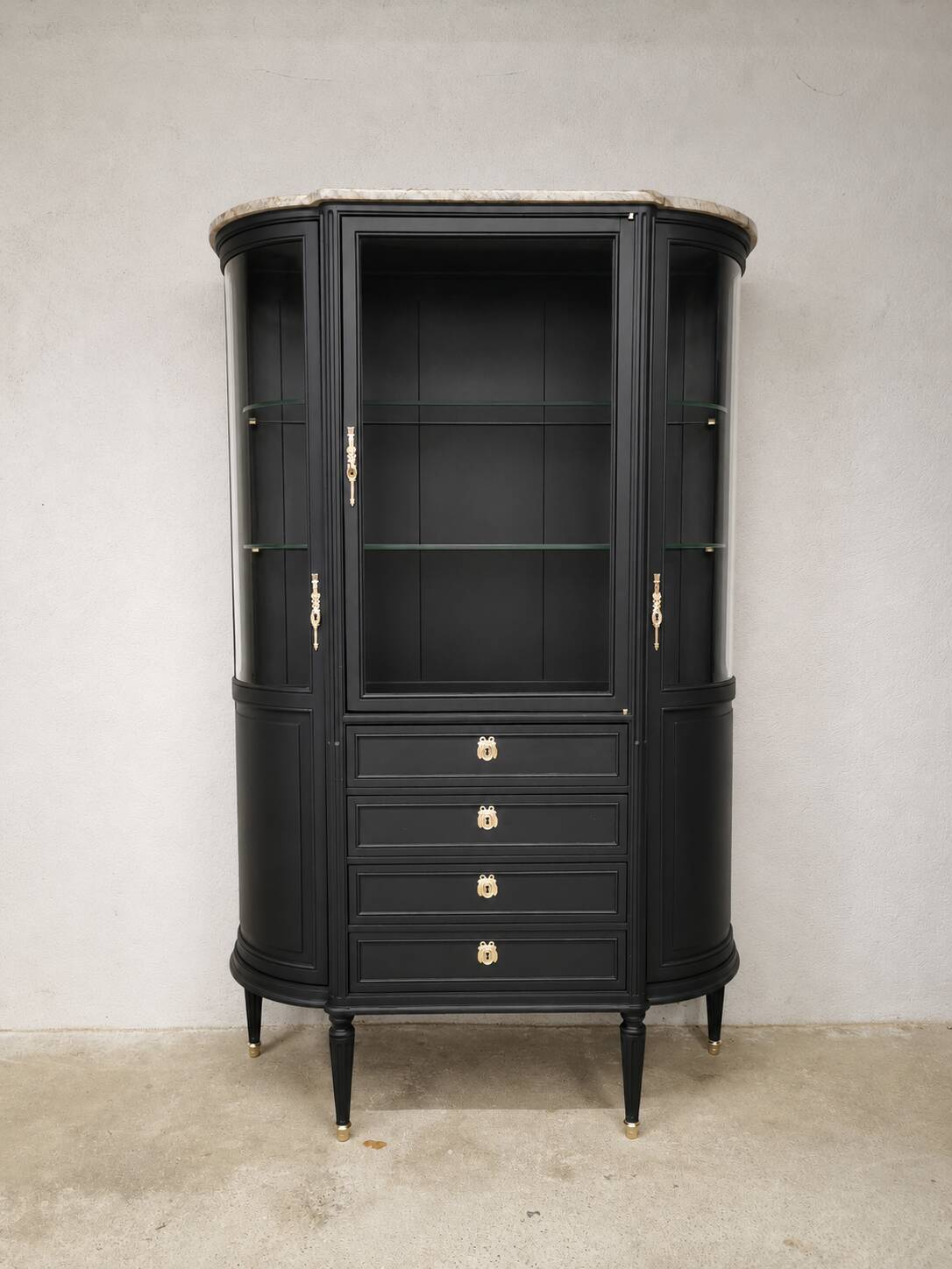 Revamped vintage display cabinet