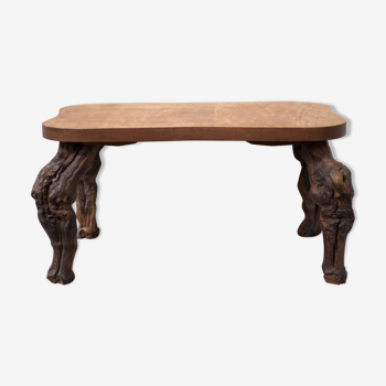 Wood and vine coffee table