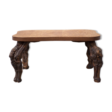 Wood and vine coffee table