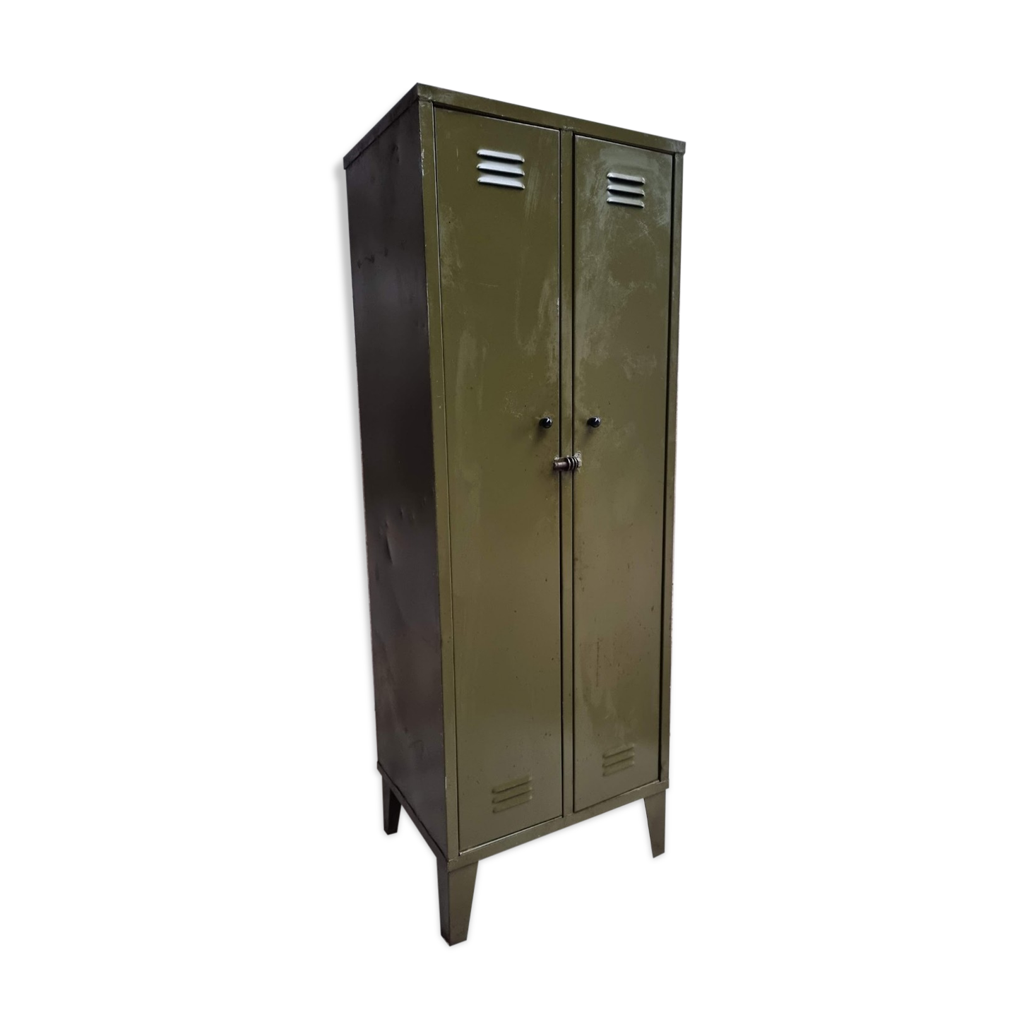 Industrial locker army green wardrobe