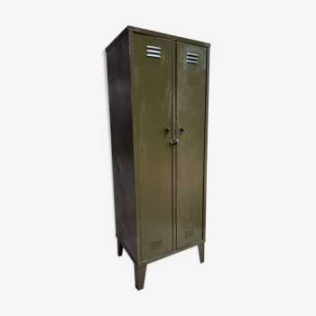 Industrial locker army green wardrobe