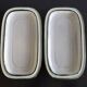 2x Meat Dish Mid Century Stoneware, Dishes, Rectangular plates, Ceramic Sca