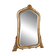 Grand miroir de cheminée – Bois laqué crème et doré – Style Louis XV