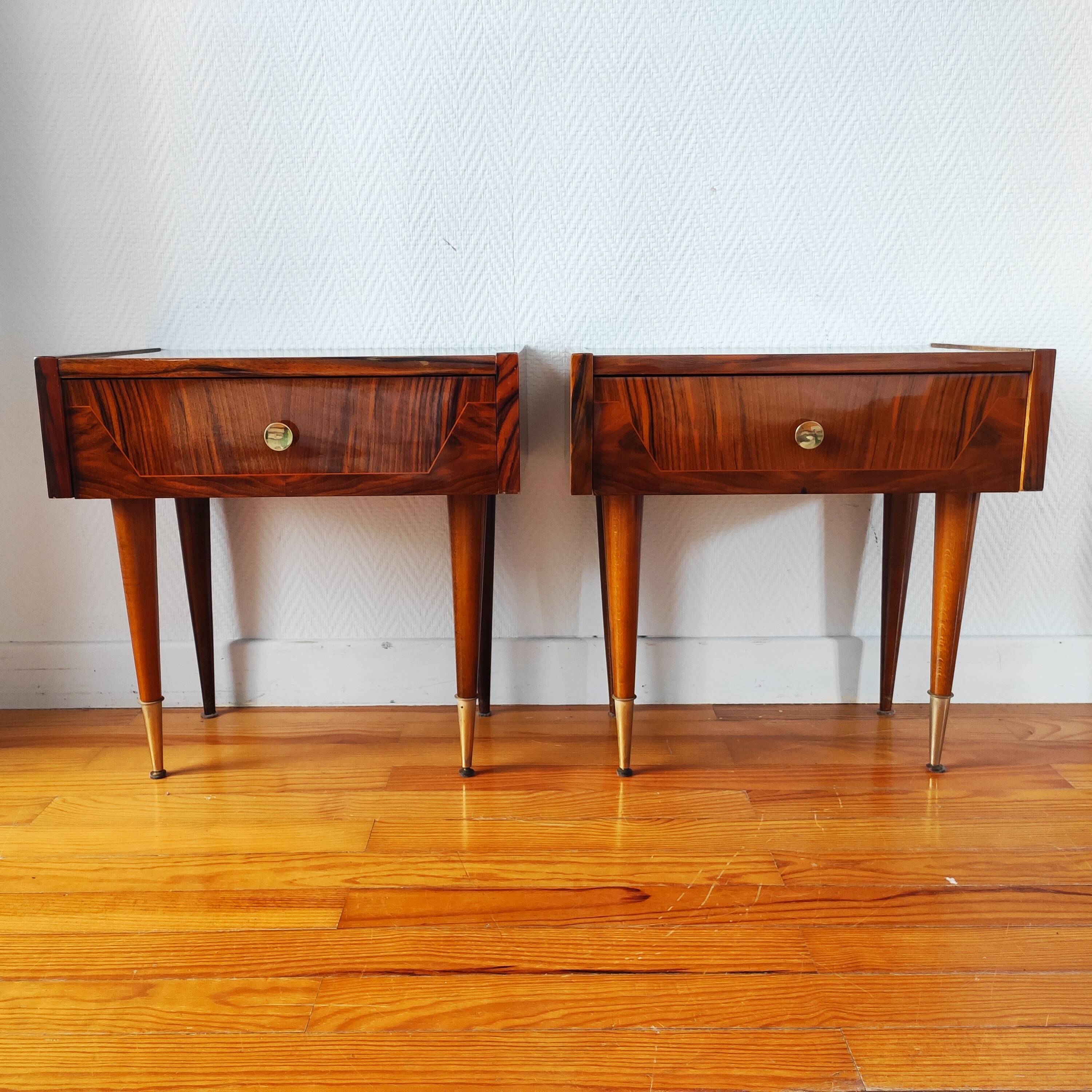 Pair of vintage bedside tables
