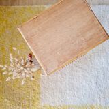 Vintage rattan and bamboo side table – 1960s Riviera style -