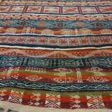 Carpet Berber kilim vintage 1970's handmade 145x250cm