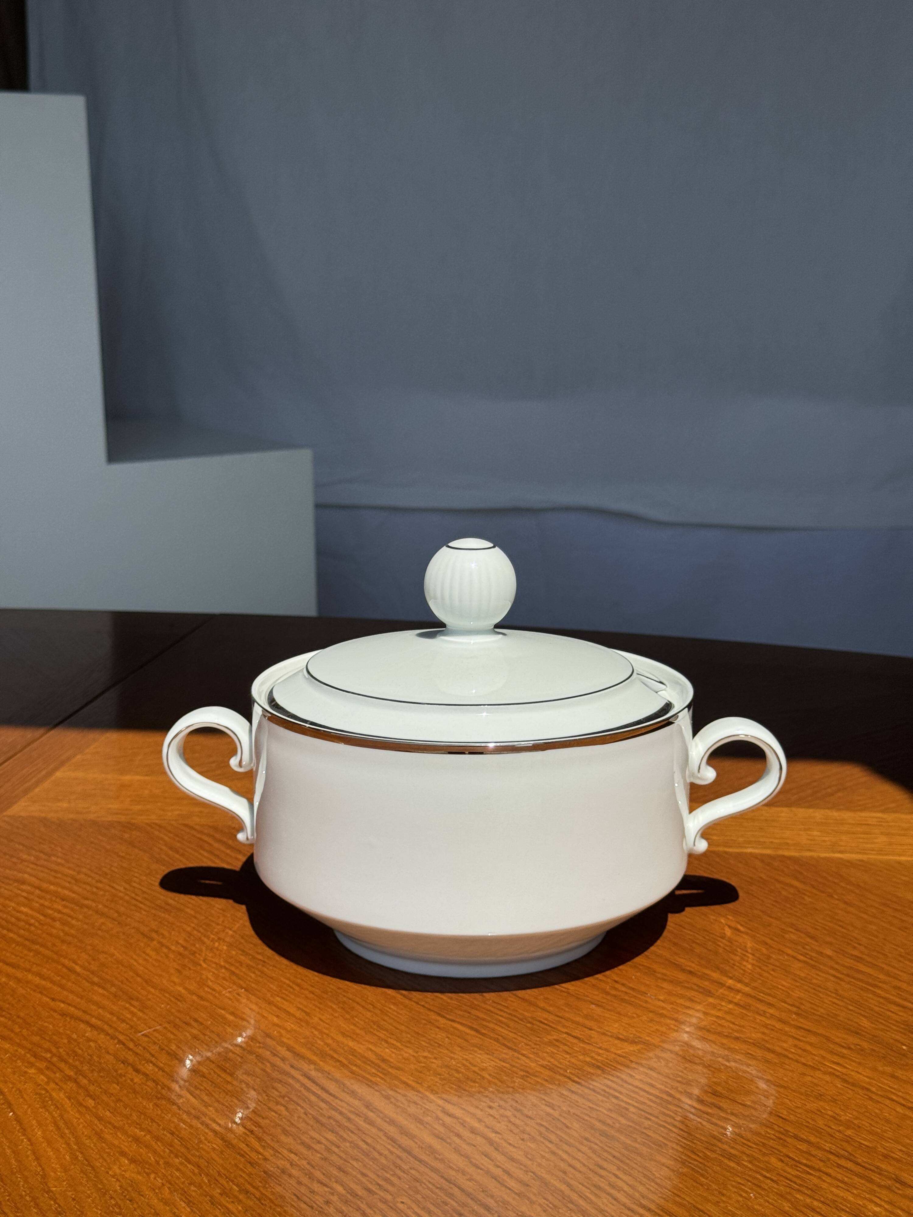 German porcelain service Winterling Marktleuthen Bavaria white