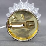 Pair of 1970s mid-century Czech table lamps with prismatic glass shades