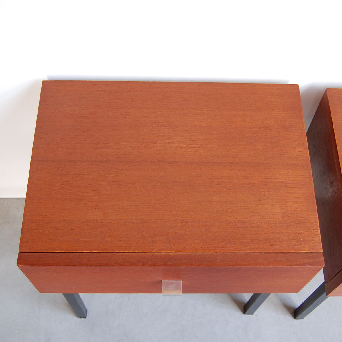 Pair of bedside tables by Pierre Guariche for Meurop