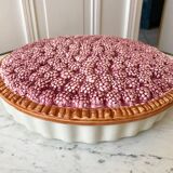 Vintage raspberry slurry pie dish 50s