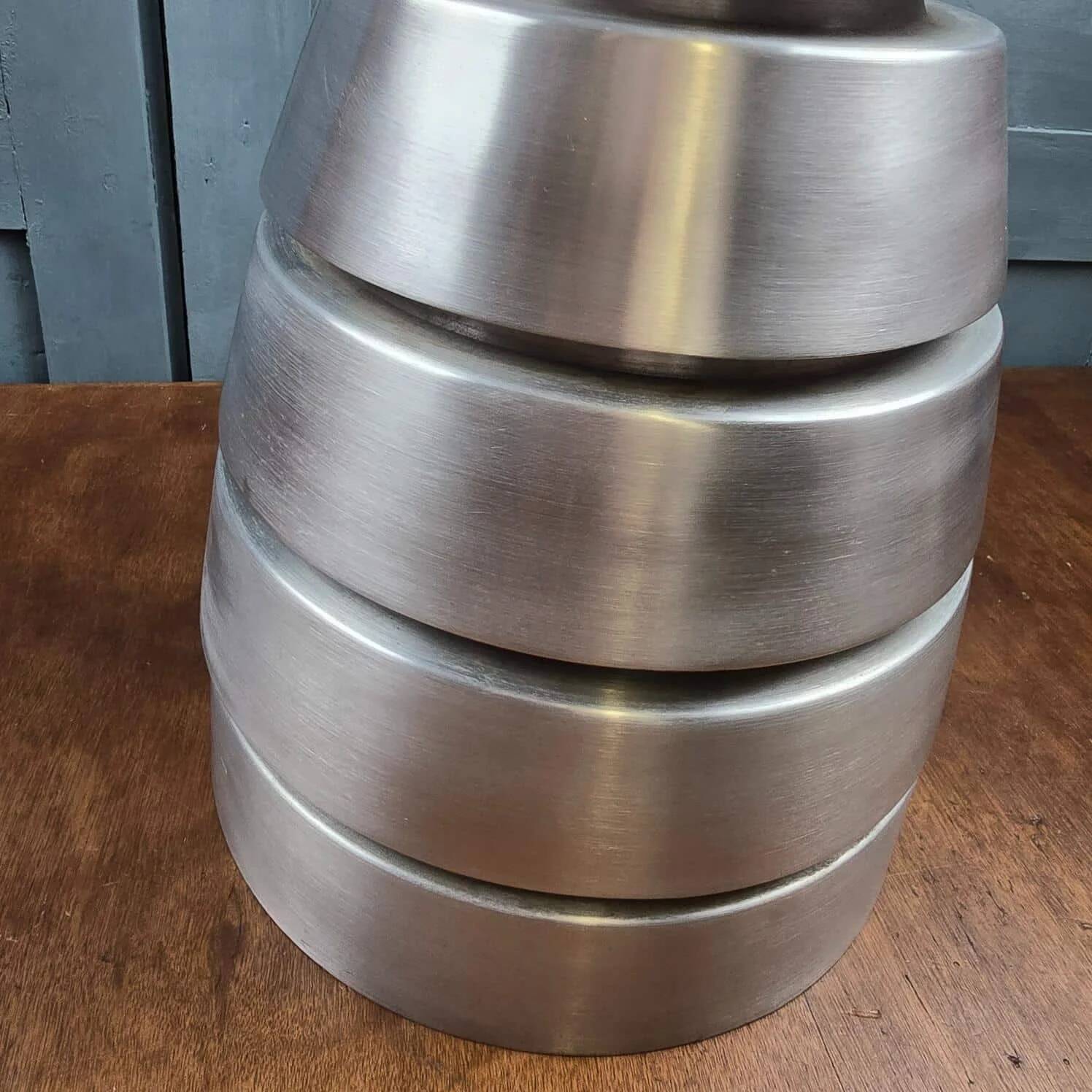 Suspension vintage brushed aluminium concentric – Space Age design from the 70s