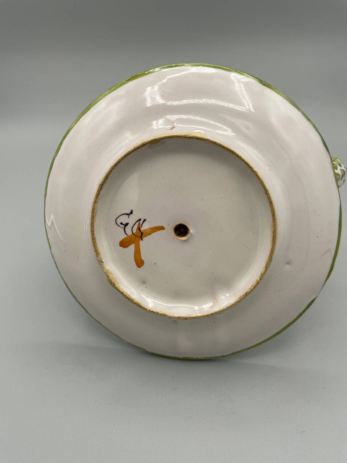 Martres-Tolosane hand candlestick, signed