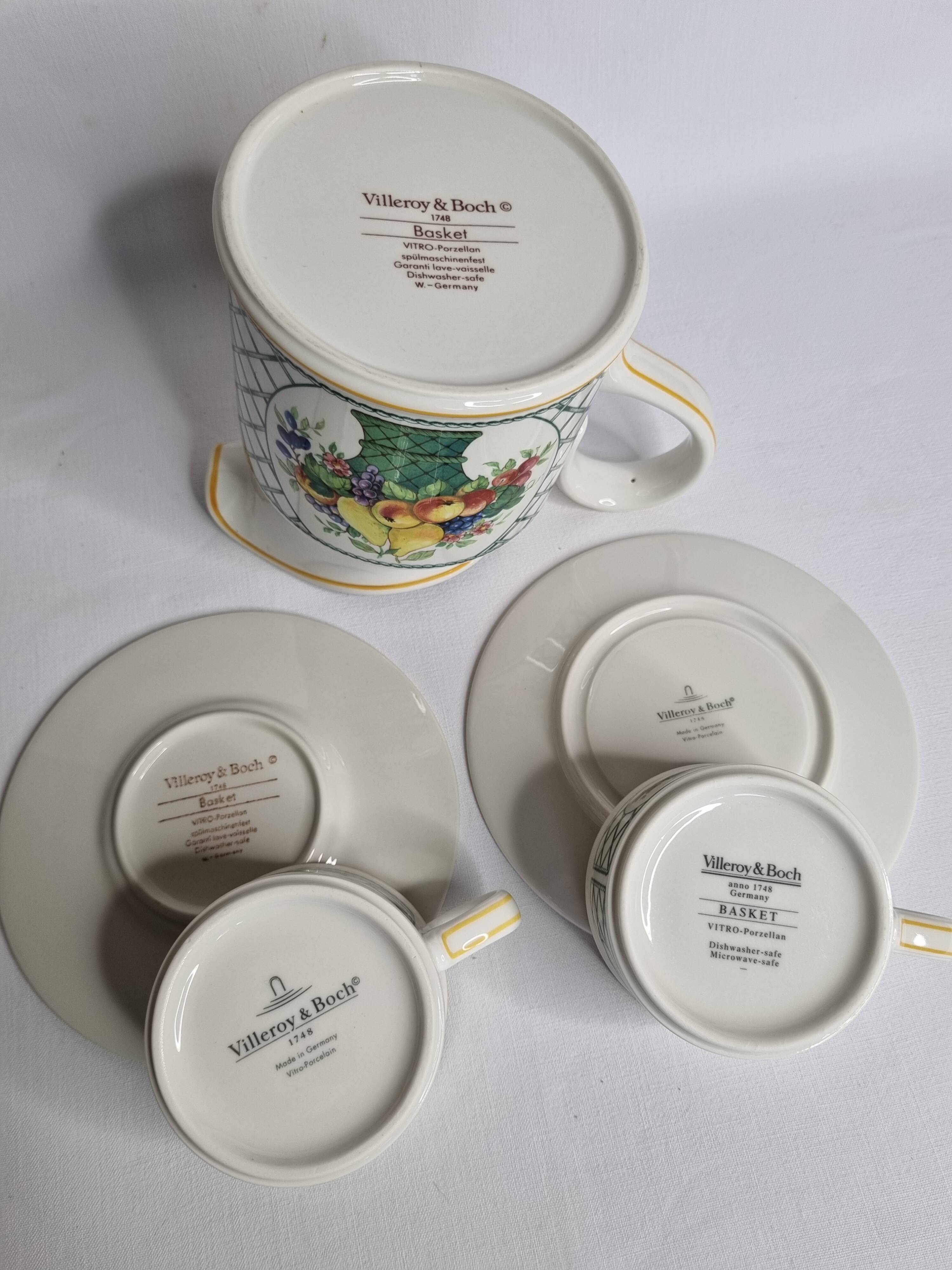 Vintage drink service, "Basket" model by Villeroy & Boch