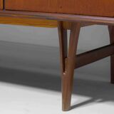 Minimalist sideboard in warm teak by Van Pelt, Belgium 1960s