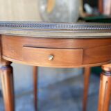 White marble hot water bottle table