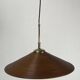 Pencil Split Reed, Rattan, Bamboo & Brass hanging Pendant Lamp, 1970s
