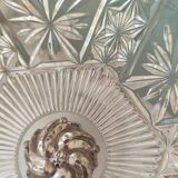 Crystal cup cut on metal stand